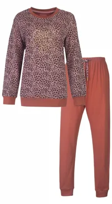 Dames pyjama lange mouw - Winter Leopard