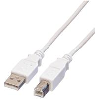 VALUE USB 2.0 Kabel, type A-B, Type A-B, wit, 1,8 m - thumbnail