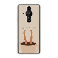 Aggressively drinks coffee: Sony Xperia Pro-I Transparant Hoesje