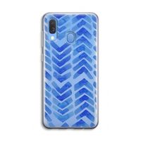 Blauwe pijlen: Samsung Galaxy A40 Transparant Hoesje Blauwe pijlen: Samsung Galaxy A40 Transparant Hoesje