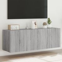 Tv-wandmeubels met LED 2 st 60x35x41 cm grijs sonoma eiken - thumbnail