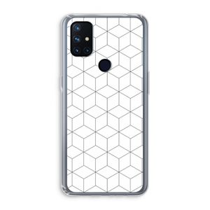 Zwart-witte kubussen: OnePlus Nord N10 5G Transparant Hoesje