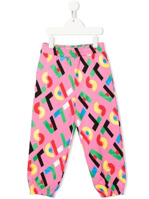 Stella McCartney Kids pantalon de jogging à logo imprimé - Rose