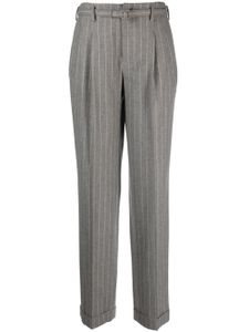 Ralph Lauren Collection pantalon de teilleur en laine à rayures - Gris