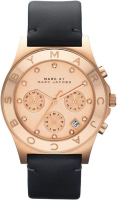 Horlogeband Marc by Marc Jacobs MBM1188 Leder Zwart 18mm