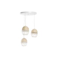 Plafondlamp DKD Home Decor Wit Lichtbruin 220 V 50 W (38 x 38 x 75 cm) - thumbnail