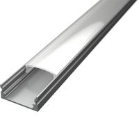 LED Strip Profiel - Velvalux Profi - Zilver Aluminium - 1 Meter - 17.4x7mm - Opbouw - thumbnail