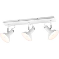 LED Plafondspot - Trion Rollo - E14 Fitting - 3-lichts - Rechthoek - Mat Wit - Aluminium - thumbnail