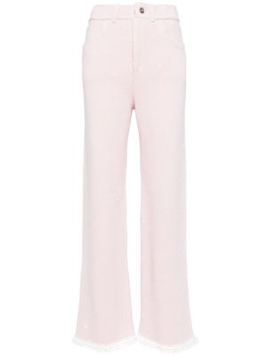 Barrie pantalon droit à effet usé - Rose