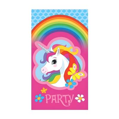 Amscan Feest Eenhoorn uitnodigingen - kinderfeest - 8x stuks - Eenhoorn thema