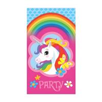 Amscan Feest Eenhoorn uitnodigingen - kinderfeest - 8x stuks - Eenhoorn thema