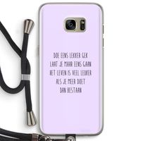 Gek: Samsung Galaxy S7 Edge Transparant Hoesje met koord Gek: Samsung Galaxy S7 Edge Transparant Hoesje met koord