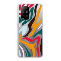 Colored Zebra: Oppo A95 5G Transparant Hoesje