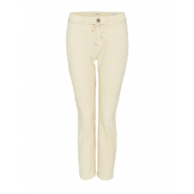 Opus - Geel | Dames | Broek | Geel | 42/28 | regular | Kamst mode