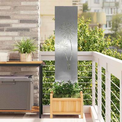 Tuin Privacy Screen Fretwerk Zilver 32 x 140 cm Roestvrij staal