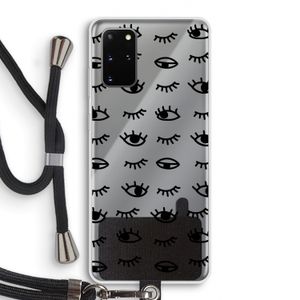Eye pattern #2: Samsung Galaxy S20 Plus Transparant Hoesje met koord