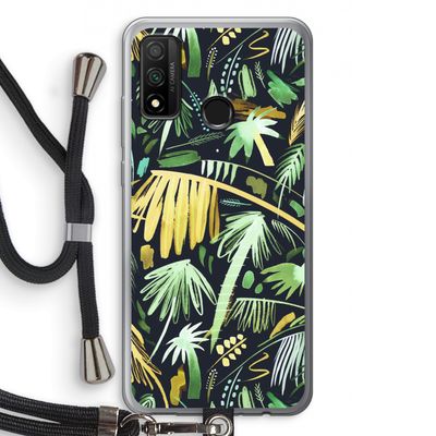Tropical Palms Dark: Huawei P Smart (2020) Transparant Hoesje met koord