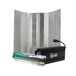 Sylvania Lumii Black + Hamerslagkap + Sylvania Grolux 600 Watt