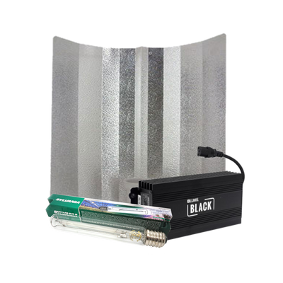 Sylvania Lumii Black + Hamerslagkap + Sylvania Grolux 600 Watt
