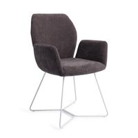 Jesper Home Eetkamerstoel 'Misaki' Beehive White, kleur Almost Black
