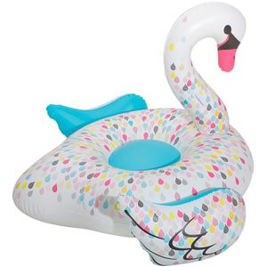 Waterspeelgoed gekleurde zwaan ride-on/luchtbed 115 x 138 x 98 cm voor jongens/meisjes/kinderen