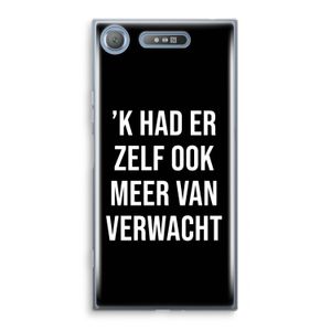 Meer verwacht - Zwart: Sony Xperia XZ1 Transparant Hoesje