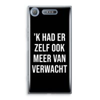Meer verwacht - Zwart: Sony Xperia XZ1 Transparant Hoesje