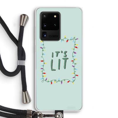 It's Lit: Samsung Galaxy S20 Ultra Transparant Hoesje met koord