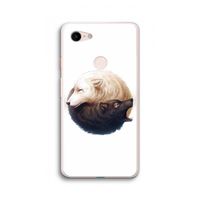 Yin Yang Wolves: Google Pixel 3 XL Transparant Hoesje