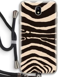 Arizona Zebra: Samsung Galaxy J7 (2017) Transparant Hoesje met koord