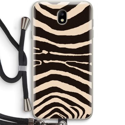 Arizona Zebra: Samsung Galaxy J7 (2017) Transparant Hoesje met koord
