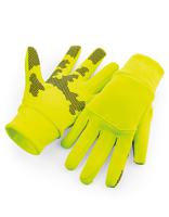 Beechfield CB310 Softshell Sports Tech Gloves - Fluorescent Yellow - L/XL - thumbnail