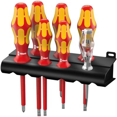 Wera 160 i/7 Rack VDE Schroevendraaierset 7-delig Plat, Kruiskop Phillips