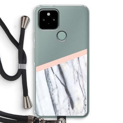 A touch of peach: Pixel 5 Transparant Hoesje met koord