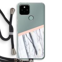 A touch of peach: Pixel 5 Transparant Hoesje met koord