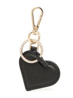 Smythson porte-clés Heart en cuir - Noir