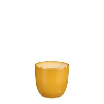Tusca pot rond oker - h11xd12cm - Mica decorations