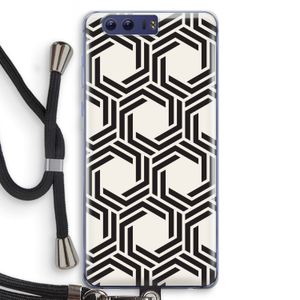 Geometrisch patroon: Honor 9 Transparant Hoesje met koord