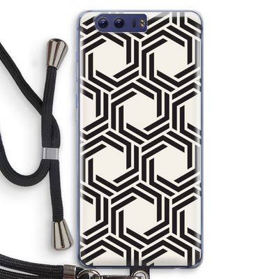 Geometrisch patroon: Honor 9 Transparant Hoesje met koord