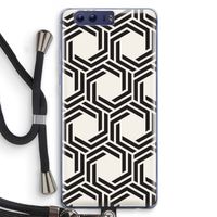 Geometrisch patroon: Honor 9 Transparant Hoesje met koord