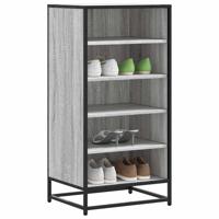 VidaXL Schoenenrek 48x38x97,5 cm bewerkt hout grijs sonoma eikenkleur