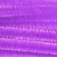 Chenille draad - 20x - paars - 14 mm x 50 cm - hobby/knutsel materialen