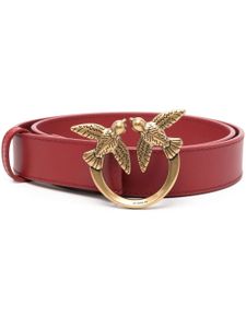 PINKO ceinture en cuir à boucle Love Birds - Rouge