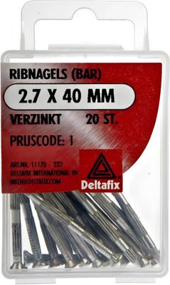 Ribnagels 2,7x40mm verz 20st - Deltafix