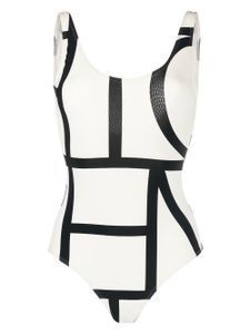 TOTEME maillot de bain à motif monogrammé - Blanc