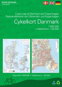 Fietskaart Cykelkort Danmark and Copenhagen - Cycle Map of Denmark | Scanmaps