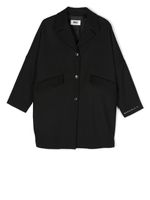 MM6 Maison Margiela Kids manteau à logo imprimé - Noir