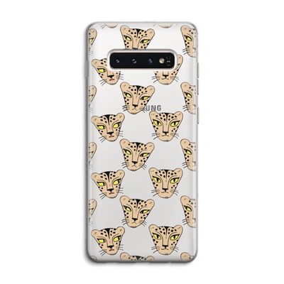 Tijger: Samsung Galaxy S10 4G Transparant Hoesje