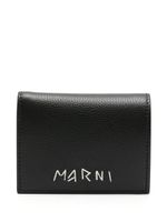 Marni portefeuille à logo brodé - Noir