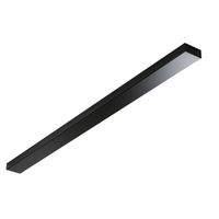 Rechthoekige plafondplaat 130x8x3,5cm zwart met 2 gaten voor verlichting Perluci